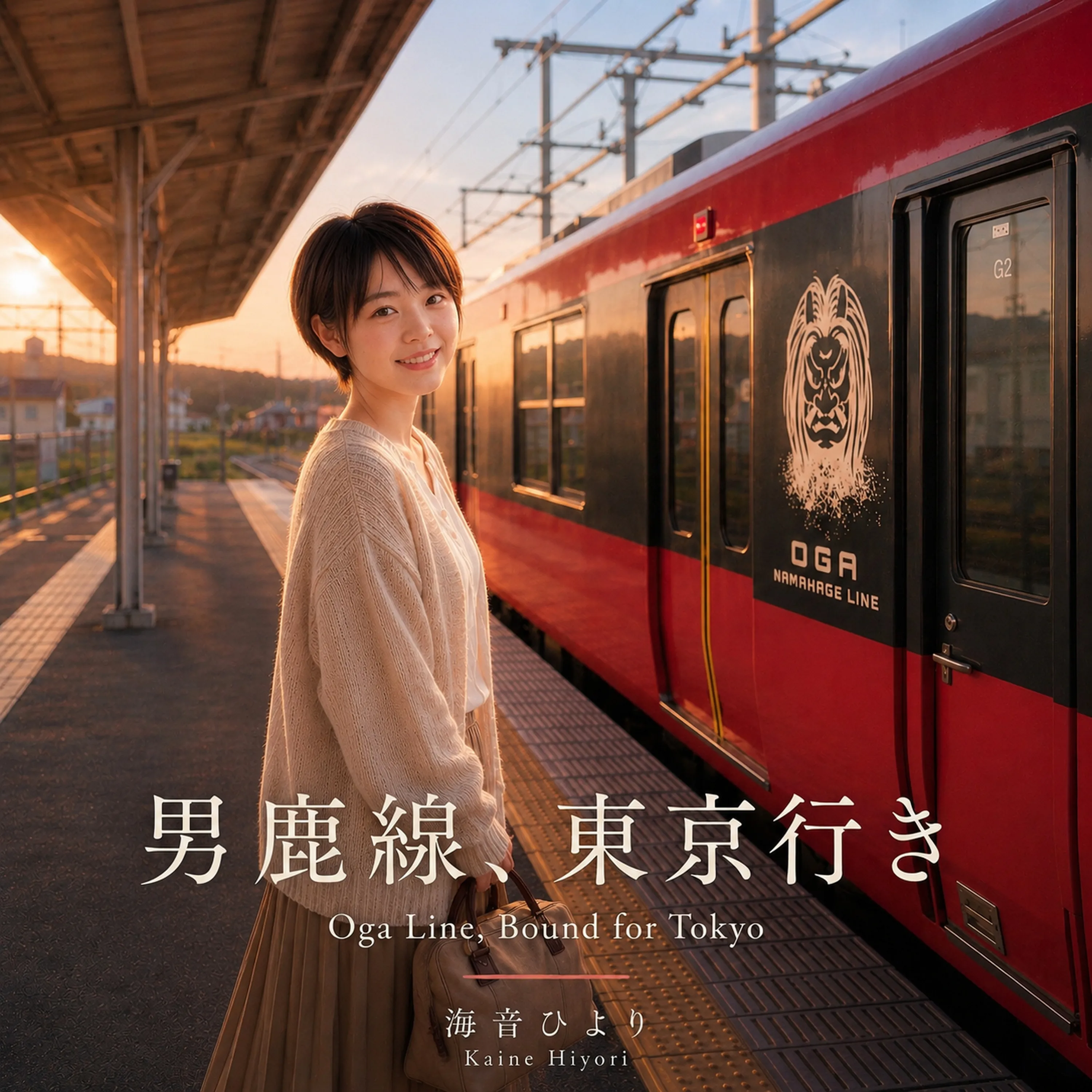 海音ひより 1st Single「男鹿線、東京行き」ジャケット